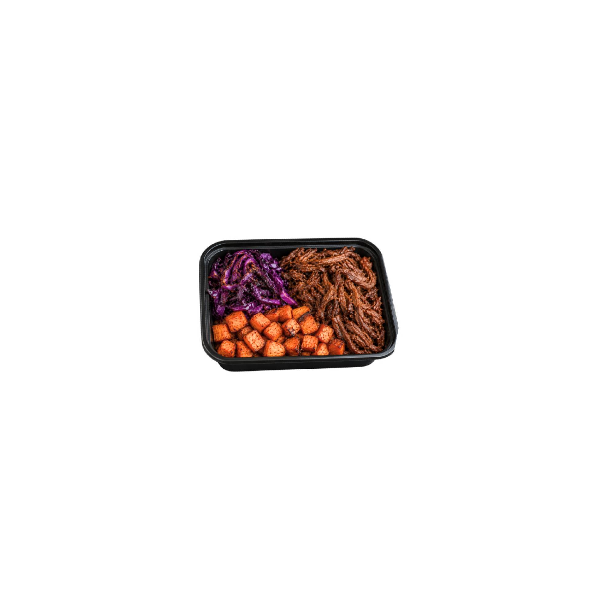 Korean Shredded Beef, Sweet Potatoes, Cabbage