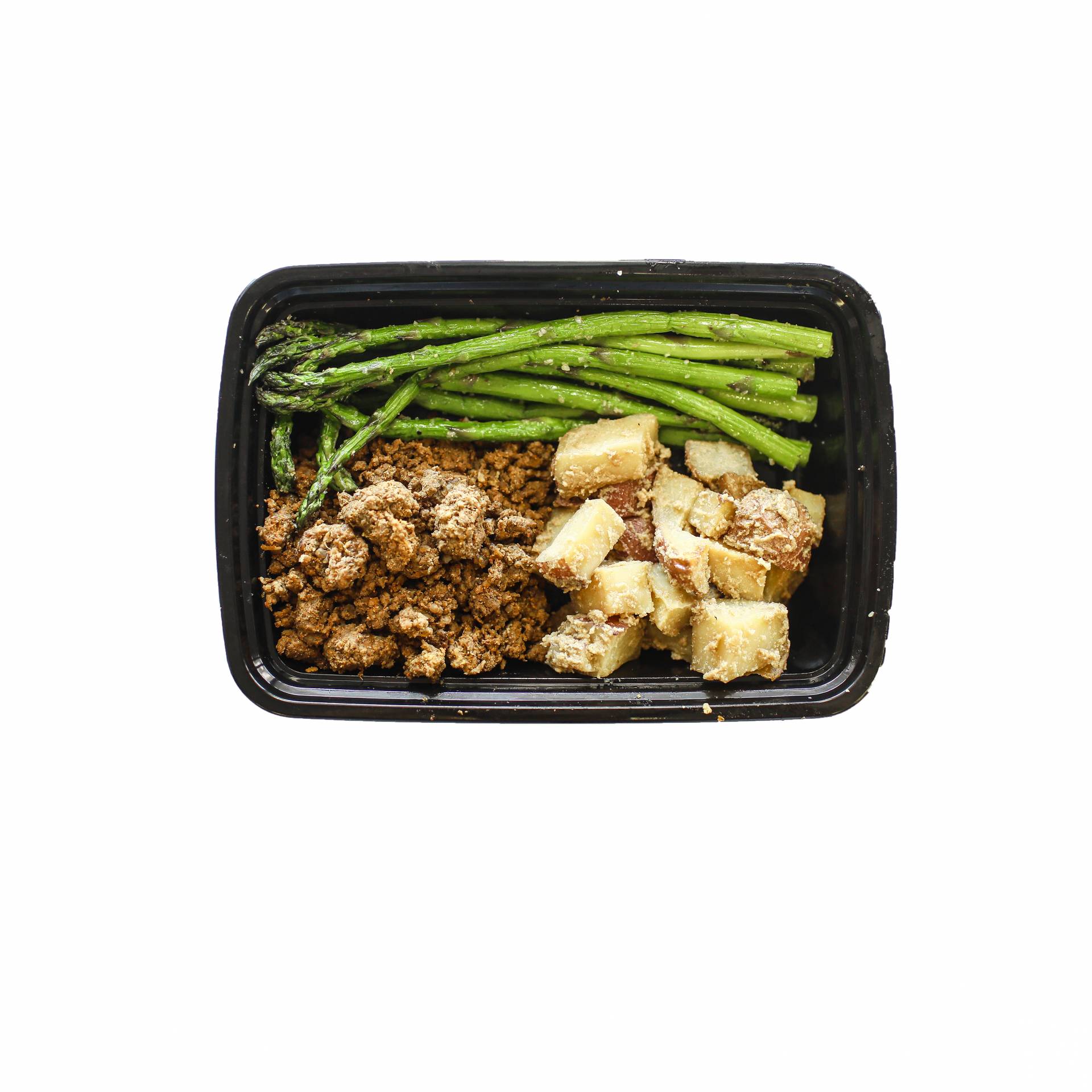 Lean Ground Beef with Roasted Red Potatoes & Asparagus